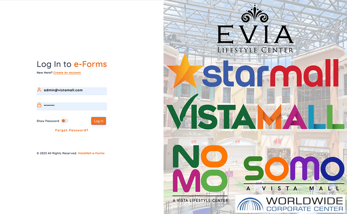 Villar Malls e-Forms
